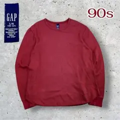90s OLD GAP サーマル ロンT レッド L オールドギャップ 赤