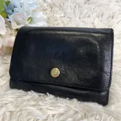IL BISONTE イルビゾンテ 二つ折り財布 ミディアム ウォレット 黒