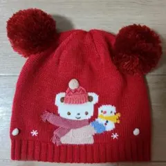 ファミリア　赤ニット帽