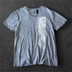 【希少/USA購入】DKNY JEANS Vネック Tシャツ グレー Lサイズのサムネイル