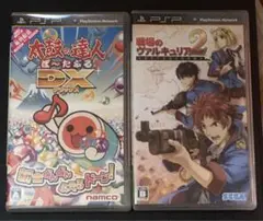 太鼓の達人　戦場のヴァルキュリア2　psp ソフト　2本セット　動作確認済み