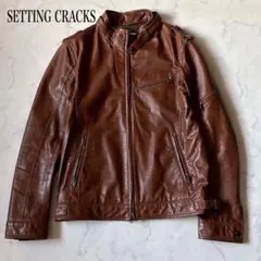 MEN'S BIGI SETTING CRACKS ライダース MEN'S BIGI - シングルライダース SETTING CRACKS(メンズビギ)羊
