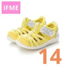 IFME サンダル 花柄 イエロー 14cm 保育園 水遊び イフミー