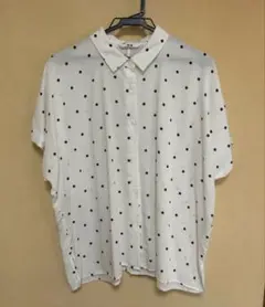 UNIQLO ドット柄 半袖シャツ Lサイズ