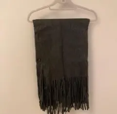 Noela グレーマフラー　ストール　フリンジ付き