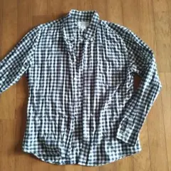 Ciaopanic TYPY ネイビーとホワイトのチェック柄長袖シャツ