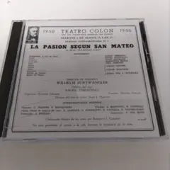 ●2CD フルトヴェングラーセンター盤、バッハ マタイ受難曲 コロン劇場管