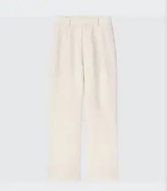 リネンブレンドタックワイドパンツ（丈標準67～69cm） Lサイズ