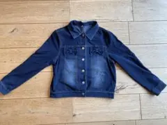 濃紺リボン付きデニム風ジャケット⭐︎140cm