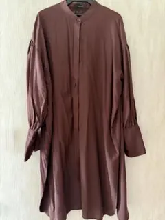 JEANASIS バンドカラー ロングシャツ チュニック丈