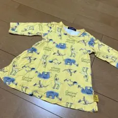 【美品】Curious George 七分袖ワンピース 80cm