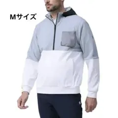 Mサイズ フットジョイ ハイブリッド長袖ハーフジップフーディー