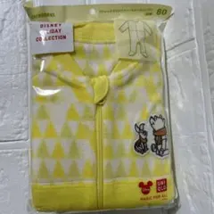 新品／ユニクロ80㎝ストレッチマイクロフリースオールインワン（長袖）