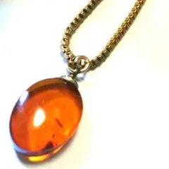 琥珀 ネックレス