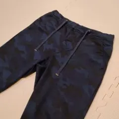 INHERIT ジョガーパンツ ストレッチ 迷彩 カモフラ 濃紺 L