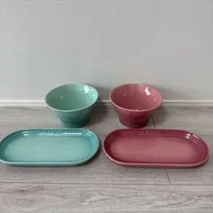 ル・クルーゼ　メッシュレクタンギュラープレート４枚【未使用品】 Le Creuset 食器 皿 ル・クルーゼ 公式 ル ク ルーゼ ｜ レジェ