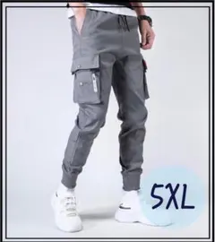 【お値下げ中】パンツ　ジョガーパンツ　カーゴパンツ　グレー　5XL