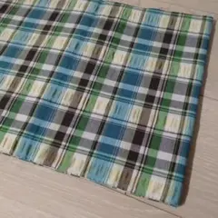 チェック柄綿生地 約150cm x 100cm