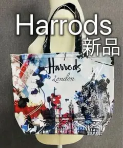 ハロッズ Harrods PVC トートバッグ ビニールエコバッグ マルチカラー