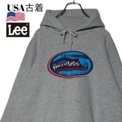 00s USA古着 Lee イベントパーカー グレー L スウェット フーディー