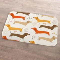 玄関 フロア マット おしゃれ ミニチュアダックスフンド 犬 インテリア 滑り止
