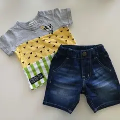 ZOOMIC Tシャツ80サイズとBREEZEデニムショートパンツセット