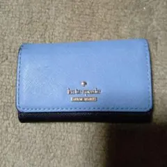 美品‼️kate spade 水色・黒 キーケース6連完品❗️
