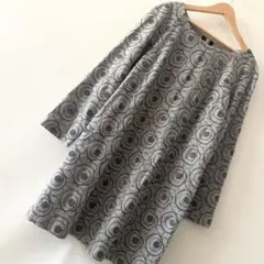 TABASA タバサ ワンピース 花柄 グレー ウール 34