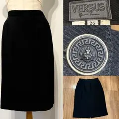 VERSUS VERSACE　ヴィルサーチ　スカート　黒　ペンシル　26/40のサムネイル