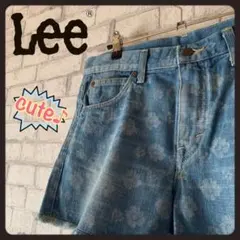 大特価！【ユーズド加工】Lee リー/デニムショートパンツ 花柄