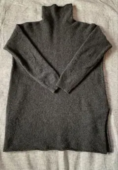 evam eva カシミヤウール　チュニックセーター　グレー