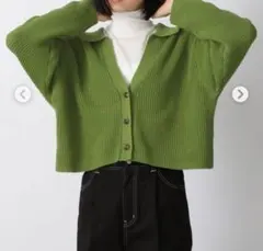 LOWRYS FARM スキッパーショートカーディガンＬＳ