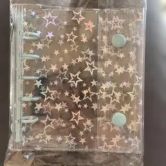 シール帳　ホログラム星柄　5穴　水色　星　新品未使用