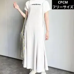 CPCM ジョーゼットポンチ2WAYキャミワンピース ライトグレー フリーサイズ