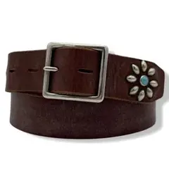 美品 HTC BELT END TURQUOISE STUDS 30inch