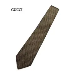 GUCCI グッチ ブランド ネクタイ 高級 シルク ブラック ゴールド Gロゴ