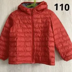 ユニクロ　中綿パーカフード付き　110 赤