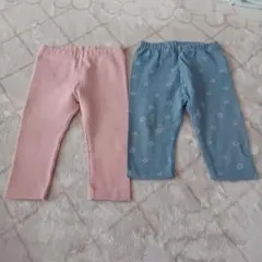 ユニクロ 80 ピンク長ズボン80 7水色レギンス90 ベビーパンツ