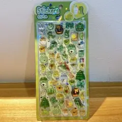 恐竜 メロン グリーン ねこ ボンボンドロップシール ドロップシール