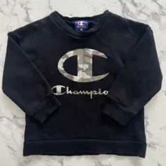 Champion 迷彩ロゴ ブラック トレーナー 95