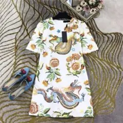 ドラゴン刺繍ビーズミニワンピース♡