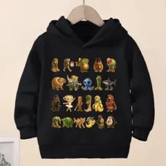 イタリアンブレインロット　裏起毛パーカー　黒　　130 ab206