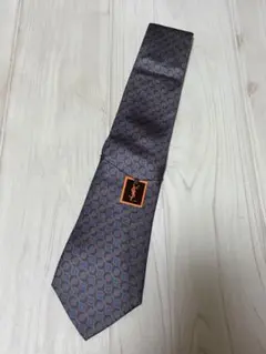 Yves Saint Laurent 幾何学模様 ネクタイ　訳有未使用　グレー