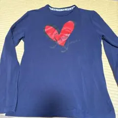 美品Sweet Years ハートプリント Tシャツ ネイビー