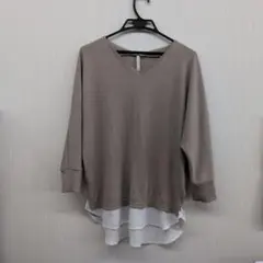 HK WORKS LONDON ベージュ Vネック 長袖 トップス