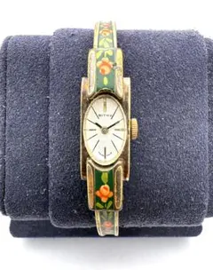 RITMA リトマ ヴィンテージ 開閉式 花柄ベルト レディース 腕時計 手巻き RITMA リトマ ヴィンテージ 開閉式 花柄ベルト レディース