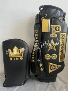 ★新品未使用★ パーリーゲイツ　ロゴ入り　キャディバッグ　黒金 超希少