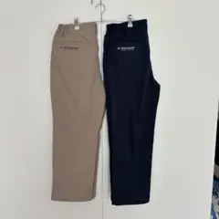 【2本セット】ダンロップ メンズ スラックス/パンツ ベージュ・ネイビー