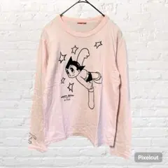 11297 オジコ　長袖Tシャツ 鉄腕アトム　12A ピンク 古着