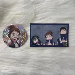 ヒロアカ オープンスクール 缶バッジ ステッカー 麗日お茶子 蛙吹梅雨 瀬呂範太